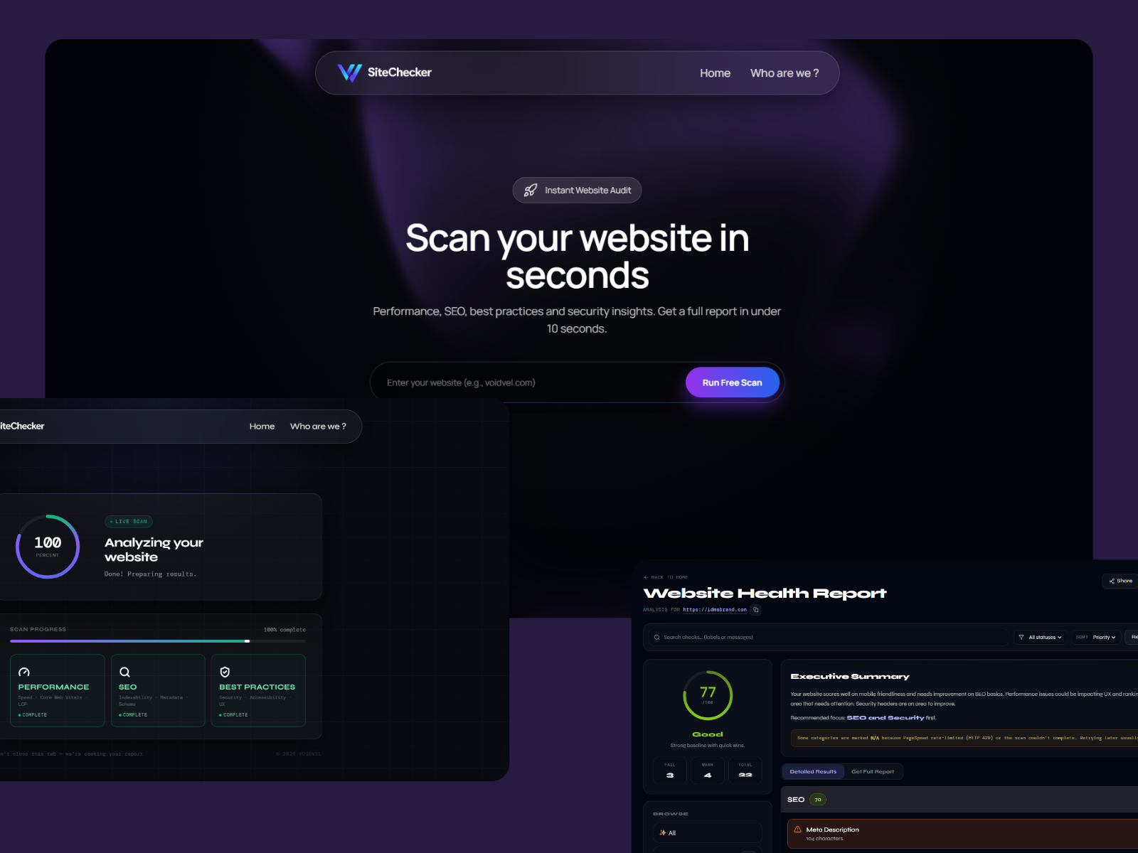 Websites checker
